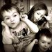 Katie Foley's three children making funny faces.