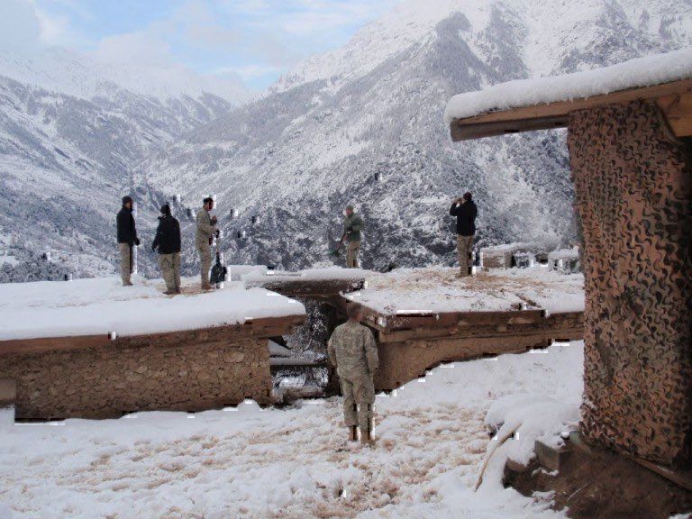 Combat Outpost Keating in the snow of Afghanistan. (Photo: U.S. Army) 