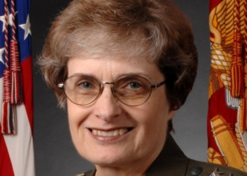 Lieutenant General Carol A. Mutter, Marine Corps, was the first woman in the U.S. military to achieve the rank of three star general.